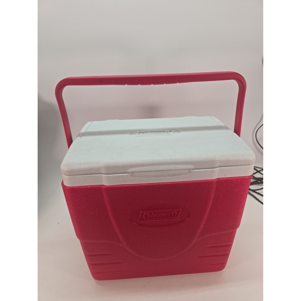 Vintage Coleman 16 Quart Cooler Model 6216/6215 Red White USA Made